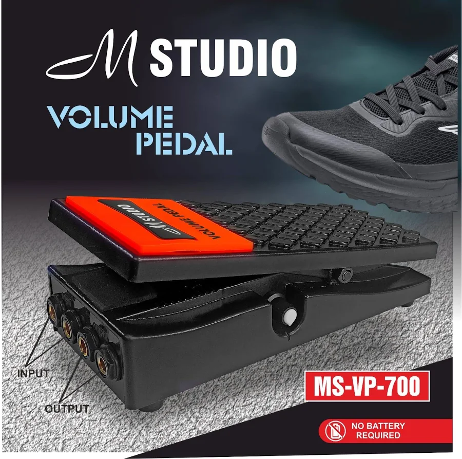 M-STUDIO MS-VP-700 STEREO VOLUME PEDAL FOR ALL MUSICAL INSTRUMENTS KEYBOARDS & OCTAPAD,NO BATTERY REQUIRED, ADVANCED - Image 2